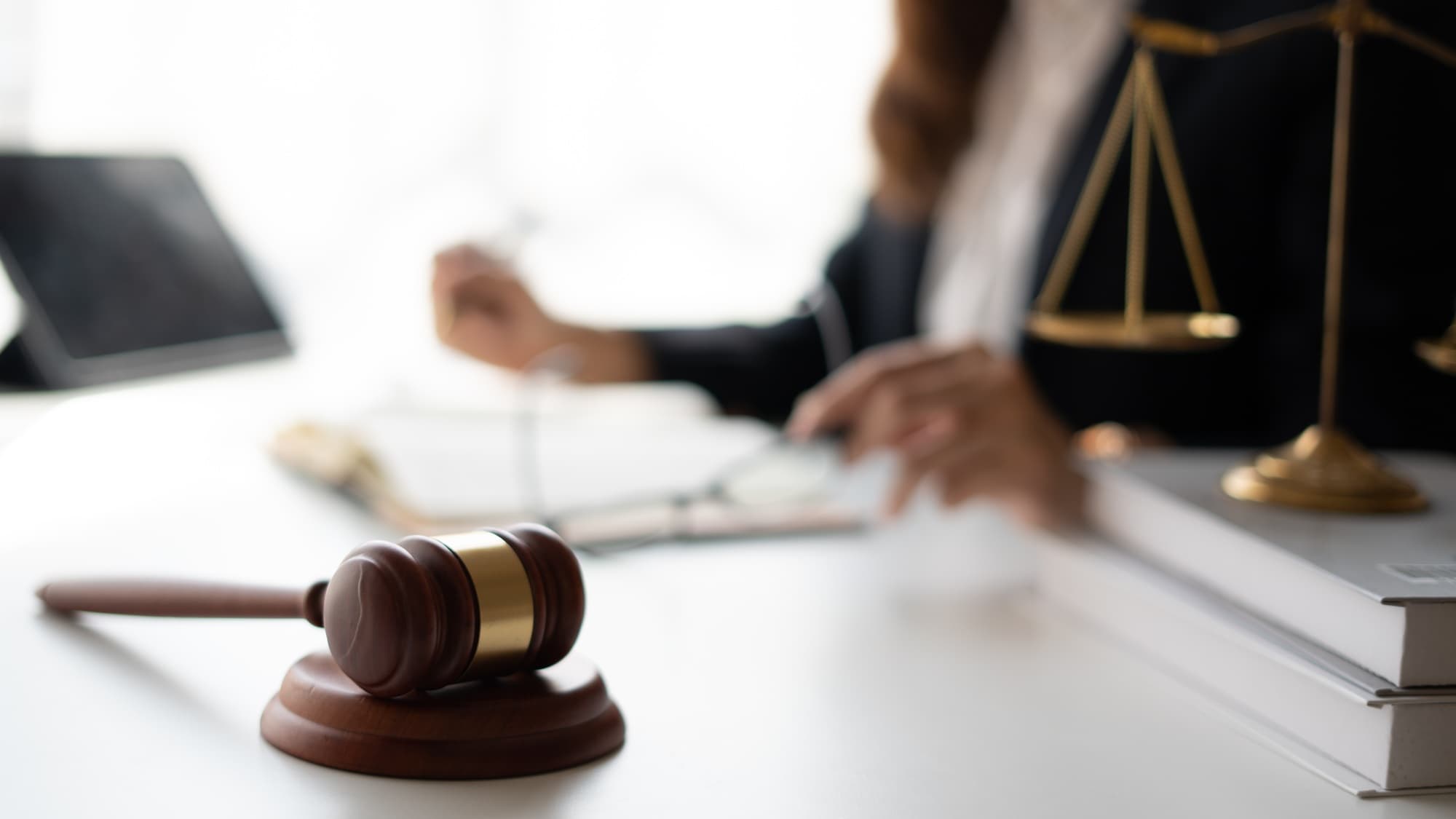 Attorney with Client